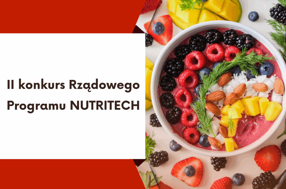 Grafika promująca II konkurs Rządowego Programu NUTRITECH – zdrowe żywienie i innowacje